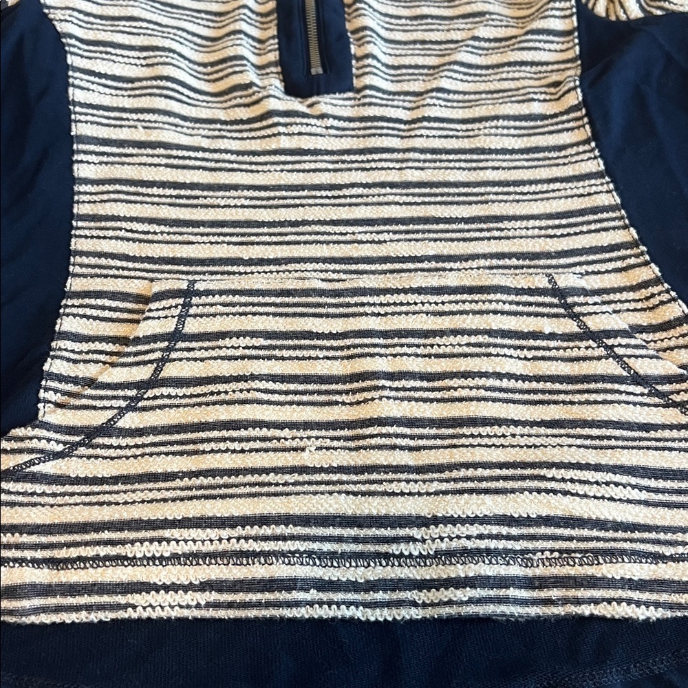 Ruby Rd Textured Striped Quarter Zip Blue Size Medium - Picture 7 of 9